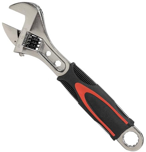 Navegando Adjustable Spanner 8 Inch(200mm),Compact Adjustable Wrench for Tight Spaces, High Carbon Steel with Non-Slip Grip, Fits 6-28mm Nuts/Bolts