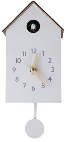 Reloj Pared Cucu Moderno,Reloj De Cuco con PéNdulo,Reloj Cuco con PáJaro Funcionamiento,DiseñO Minimalista Moderno,Adecuado para Estudio,Oficina,Dormitorio