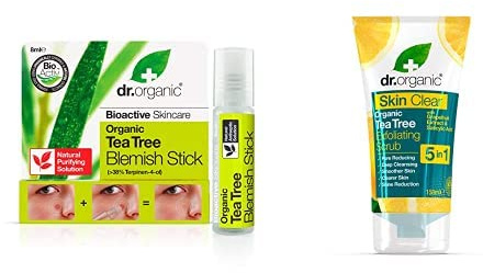 Organic Tea Tree Blemish Stick & Exfoliating Scrub Set
