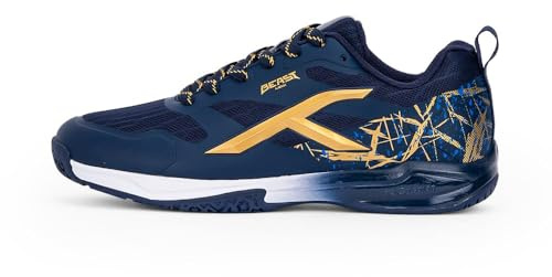 HUNDRED Homme Beast Max Chaussure de Badminton, Navy/Gold, 41 EU
