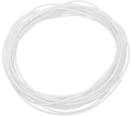 QUARKZMAN Nastro Sigillante Schiuma Silicone, Diametro 1mm (0.04) Lunghezza 4 Metri (13.12 Ft) Guarnizione Gomma Spugna Rotonda Corda Gomma Solida per Macchinari e Industrie, Bianco