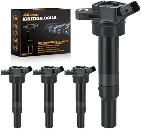 Nilight Ignition Coil Packs Set of 4 Fit UF651 for Hyundai KIA 2011 2012 2013 2014 2015 2016 17 18 19 2020 Tucson Elantra Soul FORTE 1.8 2.0L OE# 5C1861 C1804 1788511 273002E000 (2-pin) Ignition Coils