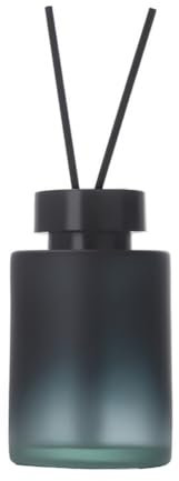 Diffusore in vetro vuoto da 120 ml, ricaricabile, per aromaterapia, diffusore, accessori di ricambio per diffusori a bastoncini, fai da te, casa, bagno (nero)