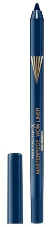 Max Factor Masterpiece Wow Liner, 500, Dark Navy, Liner occhi tenuta fino a 24 ore, Colore intenso, Waterproof, Vegano, 1,2 g