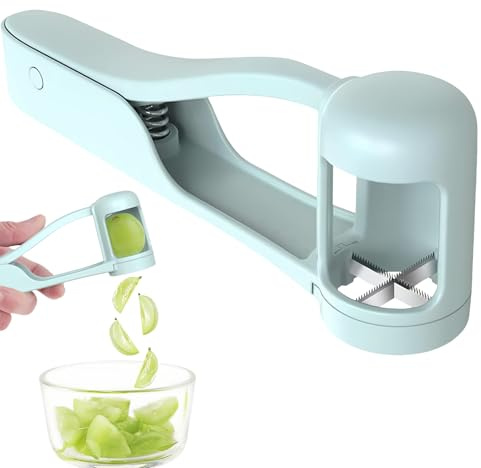 KHDULQ Coupe Fruit,Coupe Raisin Kit Cuisine Enfant Coupeur de Raisin Coupe-Quart Réutilisables Trancheuse de Fruits,Outil de Trancheur Coupe Fraise Tomate Raisin pour la de Salade Fruits (bleu)