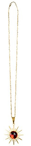 Boland 10101866 BOL74566 Ruby Star Talisman Medallion Necklace, Adult, Red/Gold, One Size