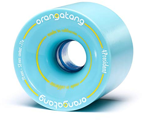 Orangatang 4 President 70 mm 77a Cruising Longboard Skateboard Wheels (Blue, Set of 4)