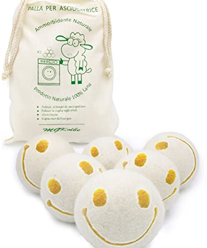 MGKolbe® Bolas para secadora 100% lana de 2ª generación seca rápidamente ropa reduciendo el tiempo de secado con ahorro de energía, hipoalergénicas antiarrugas