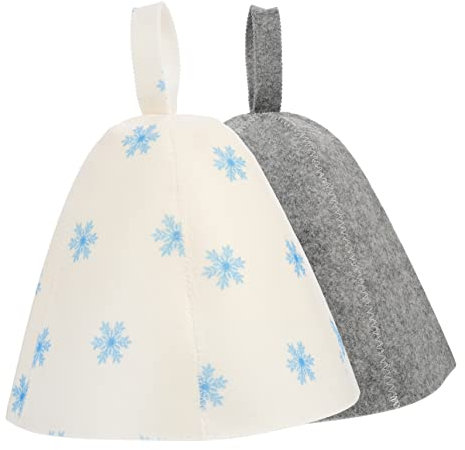 Cabilock Haar-duschhauben Für Damen 2 Stück Saunahauben Aus Filz Spa- Und Saunahut Atmungsaktiv Leicht Und Für Langes Haar Geeignet