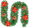 Ghirlanda Natalizia, 2.7M/9 FT Decorazioni Natalizie con Luci LED, Ghirlanda Natale Decorazioni Artificiale per Porta, Camini,Scale, Centrotavola Natalizio, Addobbi Natalizi Per La Casa