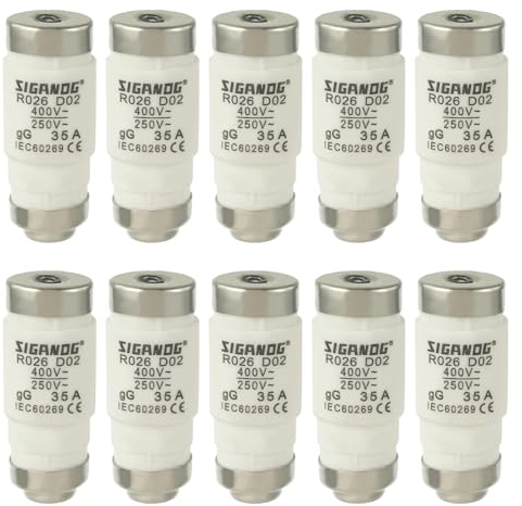 SIGANDG Neozed Sicherungen, D02 35A gL/gG 400VAC, D0-Typ Sicherungseinsatz (10 Stück)