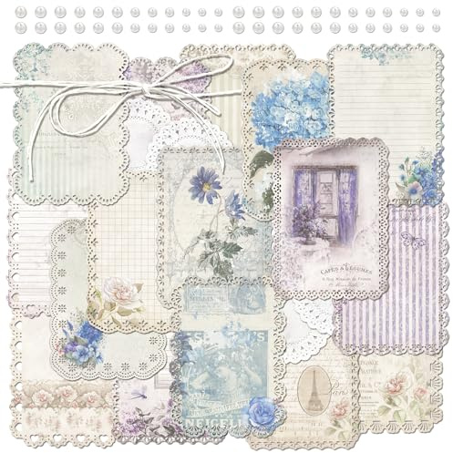 3 confezioni di carta vintage con ritagli di pizzo, carta con motivo floreale e pizzo, carta decorativa fustellata su un solo lato, carta retrò per realizzare biglietti, arte e artigianato (Jessy)