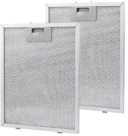 Btstil 2Pcs Cooker Hood Metal Grease Filter, 260 x 230 x 9 mm Metal Mesh Extractor Hood Filter for Kitchen Replacement Net Extractor Vent Filter (260x230x9mm)