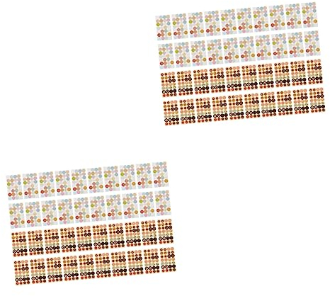 TEHAUX 2 Sets Mehrzweck-papieraufkleber Lochetiketten Für Lose Blätter Mini-donut-klebeaufkleber 40 Blatt X 2