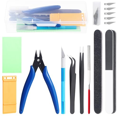 Habwea 10 STÜCKE Modellbau Werkzeug Set,Gundam Modeler Modellbauwerkzeuge Hobby Werkzeug Sets Modellbausatz für Modellbau und Fixierung