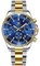 OLEVS Uhr Herren Gold Silber Edelstahlband Geschäft Luxus Herrenuhr Chronograph Großgesicht mit Datum Mode Blau Herrenuhren Wasserdicht Leuchtende Eleganz Analog Quarz Armbanduhr Herren