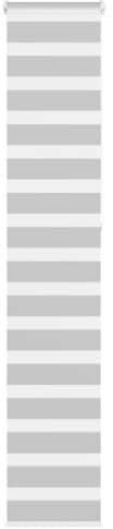 vidaXL Zebrarollo Hellgrau 50x230 cm Stoffbreite 45,9 cm Polyester, Zebra-Rollo, Doppelrollo, Zebra-Jalousie für Fenster, Doppelrollo, Zebra-Rollo