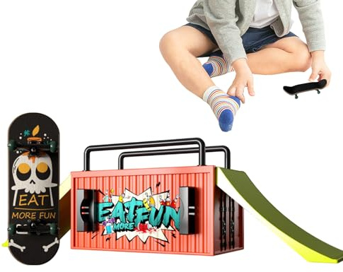 Generico Finger Skateboard – roliga fingrar skateboards ramp | Mini Skateboard Fingerboard – för barn och vuxna förbättringar av fingerfärdigheter och lekar hemma eller på kontoret