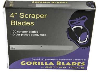 Better Tools 4 Scraper Blades -100 Blades/Box - 10 Blades/Tube