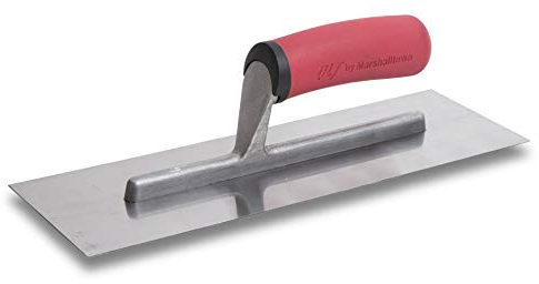 Llana alisadora Marshalltown con mango de agarre suave, acero inoxidable, para yeseros y escayolistas, 305x102 mm