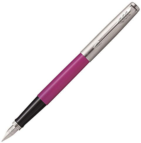 PARKER 2096904 Fountain Pen, Fine Point, Jotter, Original Magenta CT
