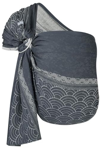 Hoppediz Ring-Sling, Baby-Tragetuch ab Geburt, 100 % kbA-Baumwolle, Design Sapporo
