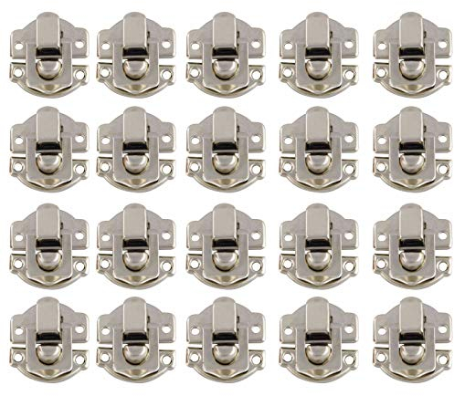 Vintage Box Latch Hasp Chiusura Serratura Scatola Gioielli Scatole Fibbia Metallo Retrò Chiusura Cassetti Hasp Cassetto Antico Box Fermo in Ferro per Armadietto Portagioie in Legno Decorativo (Bianco)