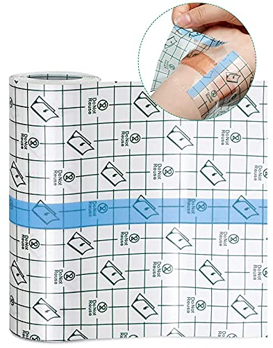 TOPJOWGA Transparent Pansement Bandage, 15cm*10m Bandage Adhésif Extensible, Adhésif Imperméable Plaie Médical Plâtre Fixateur Pansement Extensible Bande de Pansement pour Tatouages