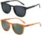 ZENOTTIC 2 Paare Polarisierte Sonnenbrille Damen Herren Retro Vintage Runde Quadratische Unisex UV400 Schutz