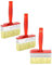 QWORK® 3 Pack Paint Brush Set, Fence Brush, 30x120mm, Ideal for Outdoor Painting and Maintenance