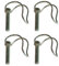 cyclingcolors 4x Perno di Bloccaggio Spine a scatto 10x40mm perni a sgancio rapido molla acciaio anello copiglie tagliaerba tosaerba trattore