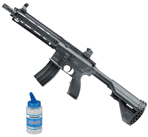 Heckler & Koch 416D électrique | Fusil Airsoft (Balles en PVC) Calibre 6 mm + Bouteille 1000 balles 0,20 g. [Puissance : 0,5 Joules]