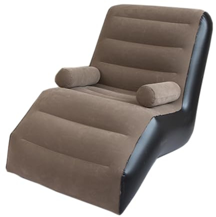 Baoblaze Divano Pieghevole, Poltrona Lounge Gonfiabile con braccioli, Seduta, Lettino da Gioco per Giochi per Interni ed Esterni, Adulti, Marrone