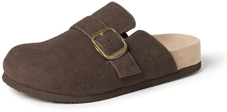 Amazon Essentials Zuecos Cómodos con Hebilla en la Parte Superior Hombre, Marrón, 41 EU