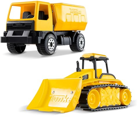 Tonka - Steel Classics Giga Series - Dump Truck & Bulldozer, 2-Pack