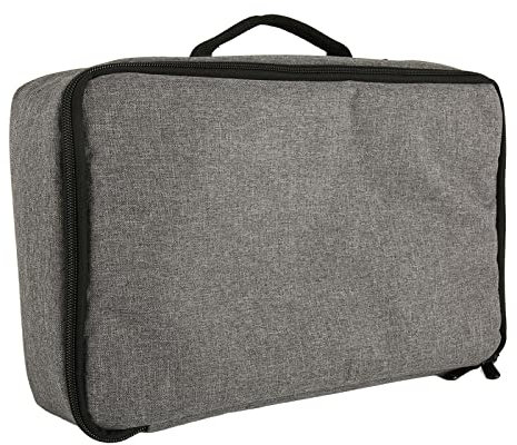 Tyenaza Projektortasche, robuste tragbare Projektor-Tragetasche aus Nylon mit stabilem Griff für die meisten gängigen Projektoren, Grau (13,6 x 7,9 x 4 Zoll)