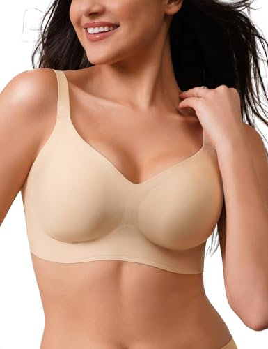CLOSEMATE Reggiseno Senza Cuciture, Senza Ferretto, Scollo a V, Morbido e Comodo, Effetto Comfort, Ideale per T-Shirt