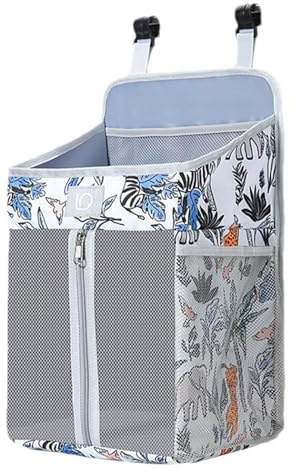 Xinhuju Colgador de pañales, apilador de pañales para bebés | Organizador de pañales para cuna, organizador de guardería y soporte para pañales de bebé para colgar en la cuna, cambiador, cuna
