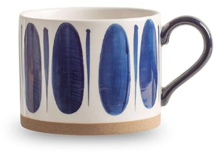 TGDGFKIAS La taza de sopa, Taza de sopa con asa, taza de sopa de cerámica apta for microondas, lindos tazones de desayuno for café, postre(D~blue)