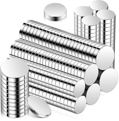Aenienoe 230 Stück Neodym Magnete Stark Klein Magneten Mini Rund für Magnettafel 4 Größen 6x3mm,100Pcs 8x3mm 80Pcs,10x3mm 30Pcs,12x3mm 20Pcs Magnete