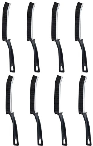 Bukuhlio 8X Brosse Nettoyage Salle de Bain, Joint Carrelage, Brosses de Nettoyage de Crevasses à Poils Durs, pour Groove Gap et Saleté Rainure a Rouille dans Salle,Cuisine,Toilettes
