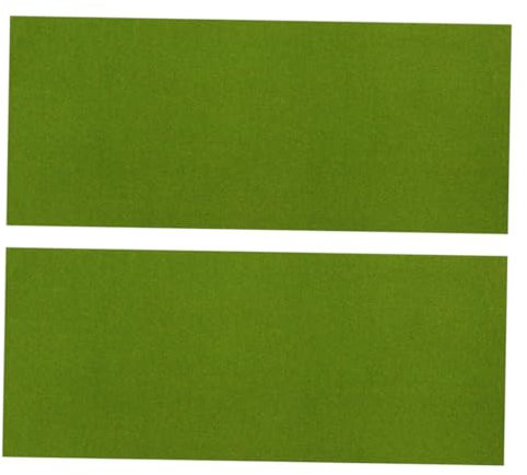 ibasenice Tapis de Gazon Synthétique DIY 50 X 100 CM 2Pcs pour Modèle de Train Décoration de Table de Sable Gazon Floqué Naturel Accessoires de Bricolage