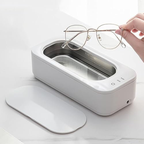 oiakus 350 ml Ultraschall-Brillenreiniger, 47000 Hz Schmuckreinigerreiniger, 360 ° Dreidimensionale Reinigung/3 Minuten Schnellreinigung/5 min Tiefenreinigungsmodus zum Reinigen von Schmuck, Brille