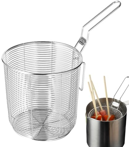 Cestas de Deep - Canasta para servir chip comida frita | Presentación chef profesional tazones papas fritas, pastas, anillos cebolla, olla caliente, aperitivos y bocadillos platos la cocina