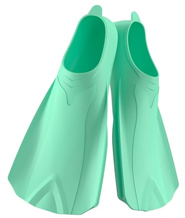 Aletas de silicona para entrenamiento de natación, cómodas aletas cortas de esnórquel, tamaño de viaje, para buceo, natación, aletas cortas de silicona para adultos y niños