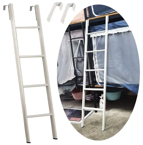 Échelles de Lit Échelle pour Lits Superposés avec Crochets, 116 125 130 135 145 150 160 170 cm Escalier de Grenier, Échelle pour Lits Superposés, Échelles Courtes pour Lits(135cm/53)