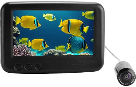 Bewinner Undervattensfiskekamera med 4,3 Tums LCD-skärm, 1000TVL 145 Wide View Fish Finder Bärbar Isfiskekamera med 12 IR Vita Ljus 30M Kabel