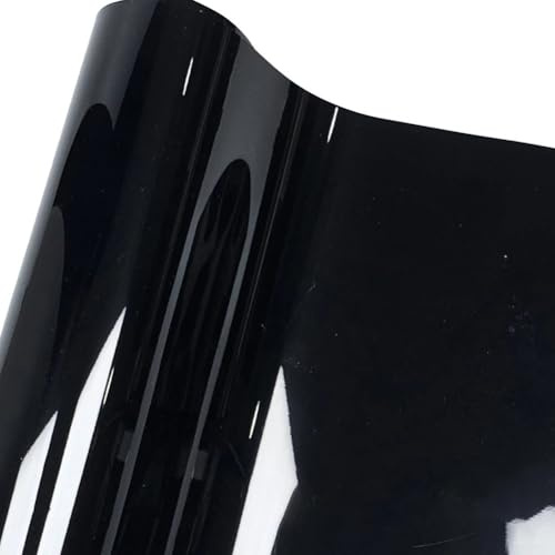 Autocollant en vinyle PET noir brillant pour voiture avec libération d'air à bulles pour application bricolage sans couture, film résistant aux rayures et aux UV, convient pour autocollants extérieurs