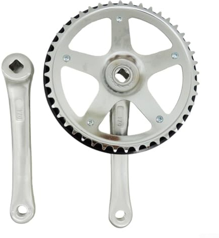 Jotekonoby Pédalier pliable 44T pour vélo 170 mm en alliage avec pédalier pour pédalier de vélo à vitesse unique et pignon compatible 44 dents (pédalier uniquement)
