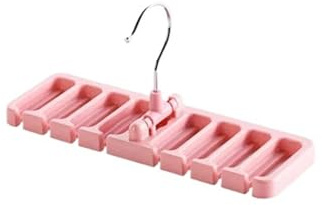 Cravatta Cintura Appendiabiti Armadio Cinture Sciarpa Appeso Organizzatore Rotante 10 Slot for schede Portaoggetti Gancio Camera da letto Articoli for la casa(Pink-8 Slot)